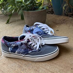 Vans LIKE NEW Women’s Hawaiian Floral Canvas Sneakers with White Laces Size 8.5